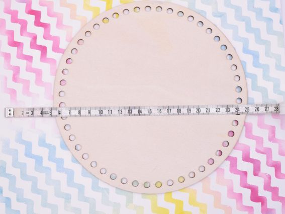 Денце, кришка для кошика з фанери, коло діаметр 20см з малюнком Квітка з орнаментом ДМ-001