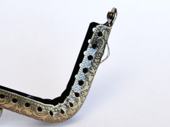 М-11 Замок-рамка металева (фермуар), колір антична бронза, 10,5х6,5 см