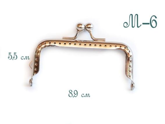 Замок-рамка металева (фермуар) М-6 платина