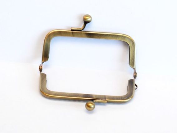 Замок-рамка металлическая М-6 фермуар цвет бронза