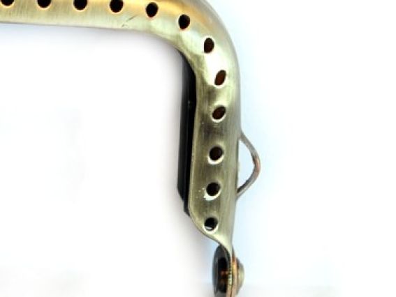 Замок-рамка металлическая М-6 фермуар цвет бронза