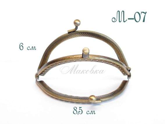 Замок-рамка металева (фермуар) М-7 антична бронза, подвійний