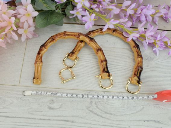 Ручки для сумки тверді Маковка Бамбукова Дуга, 1 пара