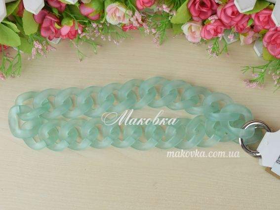 Ручка-ланцюг, матовий напівпрозорий акрил, 55 см, ЗЕЛЕНА Ручка-ланцюг, матовий напівпрозорий акрил, 55 см, ЗЕЛЕНА