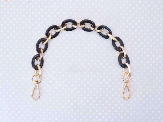 Ручка-цепь 30 см Черный и золото, 1 шт