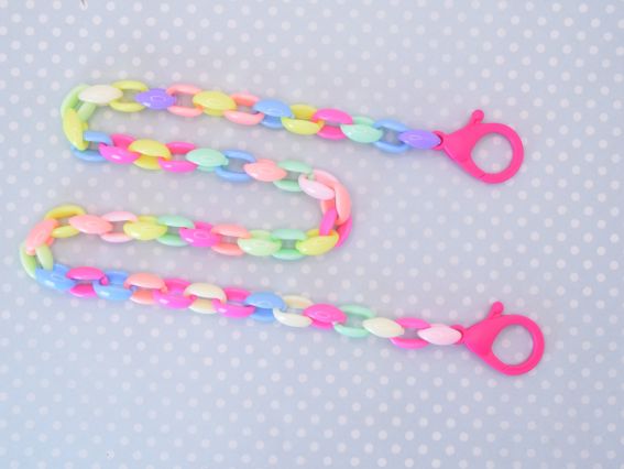 Ручка-ланцюг акрилова Різнокольорова, довжина 60см