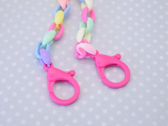 Ручка-ланцюг акрилова Різнокольорова, довжина 60см