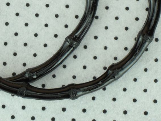 Ручки для сумки Бамбук Коло д=17см ЧЕРНЫЙ,