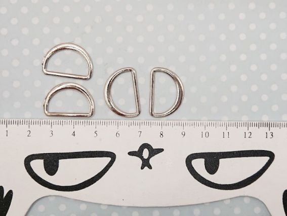 Металлические сумочные половинки колец, 23*16 см, цвет платина, 4 шт