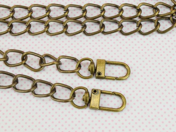 Ручка для сумки металева Бронзова , довжина 105см,