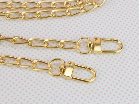 Ручка для сумки металева золота, довжина 104 см