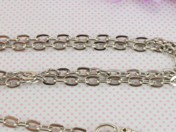 Ручка для сумки металева Платинова, довжина 105см, 