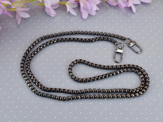 Ручка-цепь металлическая Змейка Черная, 1шт