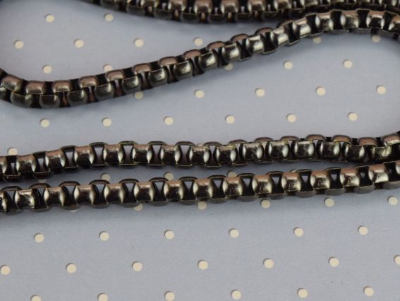 Ручка для сумки металлическая Змейка, длина 104см, цвет Черный