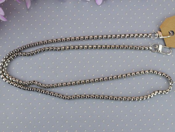 Ручка-цепь металлическая Змейка Платина, 1шт