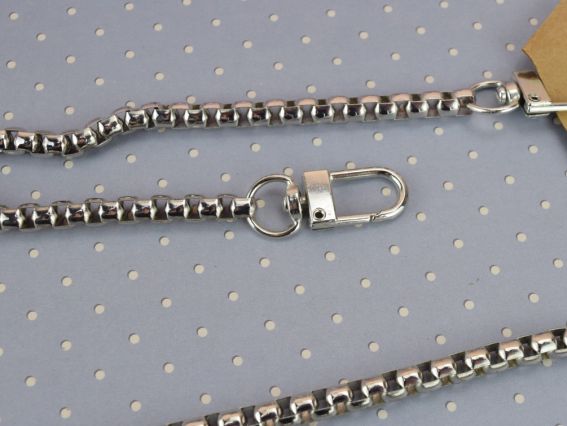 Ручка для сумки металлическая Змейка, длина 104см, цвет Платиновый