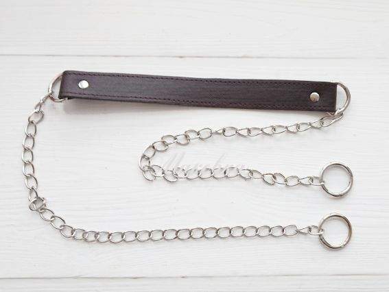 Ручка комбинированная Эко кожа , Темный Шоколад с цепочкоами