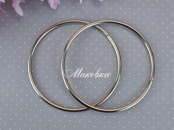 Ручки металлические Круг цвет Платина 1 пара 