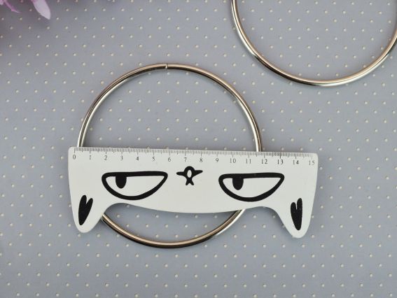 Ручки для сумки металлические круглые 11см, цвет Платина