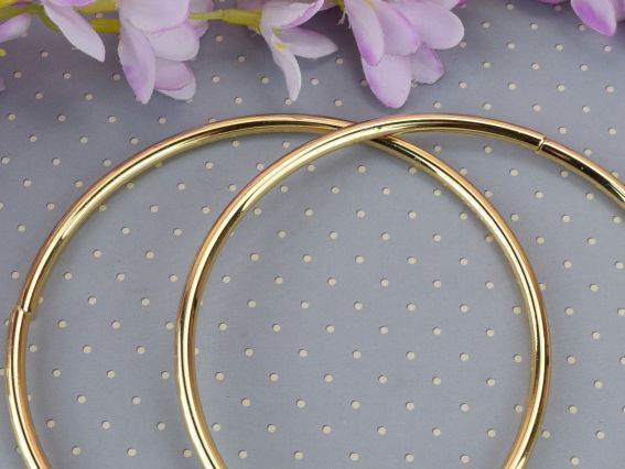 Ручки для сумки металеві круглі 12см, колір Золото