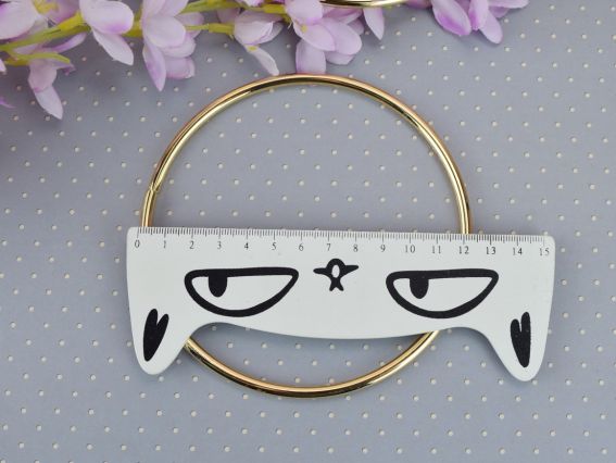 Ручки для сумки металеві круглі 12см, колір Золото