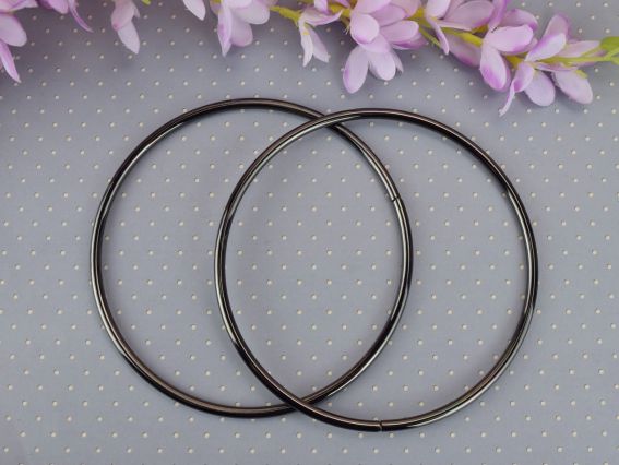 Ручки металлические Круг цвет Черный 1 пара 