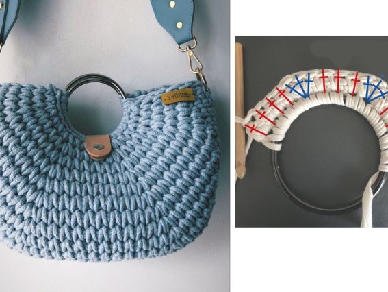 Ручки для сумки металеві круглі 12см, колір Золото