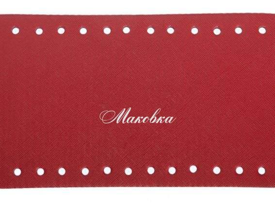 Донышко прямоугольное из экокожи, 12х25см, цвет Красный 71709 ТрК , 1 шт Донышко прямоугольное из экокожи, 12х25см, цвет Красный 71709 ТрК , 1 шт