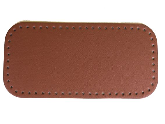 Донышко прямоугольное из экокожи, 15х31см, цвет Браун 71605 ТрК , 1 шт Донышко прямоугольное из экокожи, 15х31см, цвет Браун 71605 ТрК , 1 шт