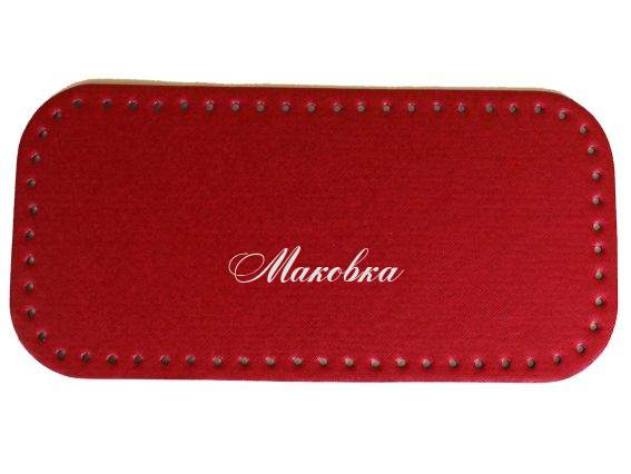 Донышко прямоугольное из экокожи, 15х31см, цвет Красный 71608 ТрК , 1 шт Донышко прямоугольное из экокожи, 15х31см, цвет Красный 71608 ТрК , 1 шт