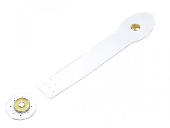 Клапан для сумки малый с Золотой магнитной застежкой, экокожа, цвет Белый ТрК 725009 Клапан для сумки малый с Золотой магнитной застежкой, экокожа, цвет Белый ТрК 725009