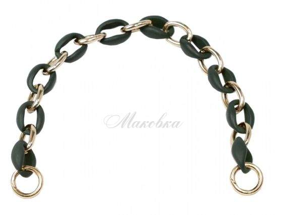 Ручка-цепь 87041 темный изумруд-золото, 40 см, 1 шт Ручка-цепь 87041 темный изумруд-золото, 40 см, 1 шт