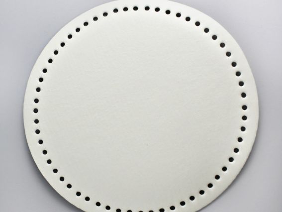 Донышко круглое из экокожи, 22см, цвет Белый 71102 ТрК , 1 шт Донышко круглое из экокожи, 22см, цвет Белый 71102 ТрК , 1 шт