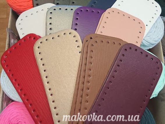 ТрК 71712 Денце прямокутне для сумки , розмір 12х25см Металік екошкіра