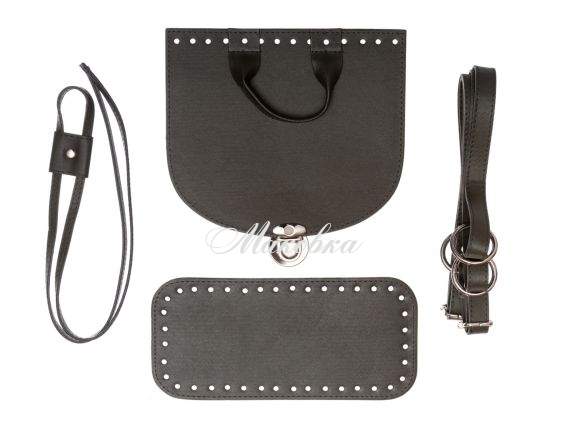 Набор для рюкзака, экокожа цвет Хаки с Серебристой фурнитурой (5 позиций) 73117 ТрК