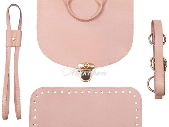 Набор для рюкзака, экокожа цвет Крем с Золотой фурнитурой (5 позиций) 73109-1 ТрК