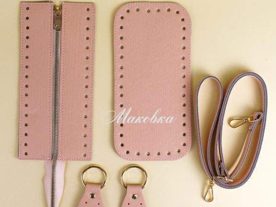 Набор для сумки (верх на молнии), экокожа цвет Крем, регулируемая ручка, 74309 ТрК Набор для сумки (верх на молнии), экокожа цвет Крем, регулируемая ручка, 74309 ТрК