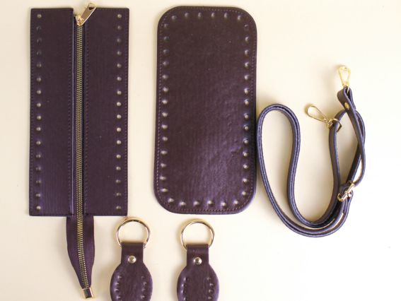 Набор для сумки (верх на молнии), экокожа цвет Шоколад, регулируемая ручка, 74319 ТрК Набор для сумки (верх на молнии), экокожа цвет Шоколад, регулируемая ручка, 74319 ТрК