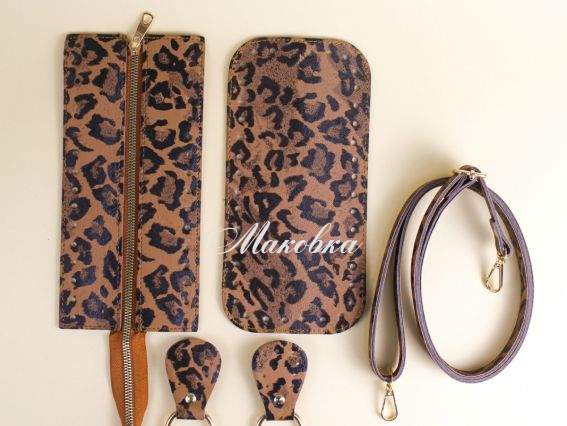 Набор для сумки (верх на молнии), экокожа цвет Тигровый, регулируемая ручка, 74316 ТрК Набор для сумки (верх на молнии), экокожа цвет Тигровый, регулируемая ручка, 74316 ТрК