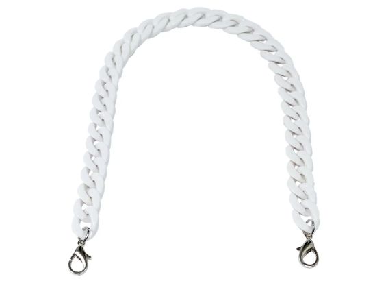 Ручка-ланцюг 87034, акрилова, Біла 60 см Ручка-ланцюг 87034, акрилова, Біла 60 см