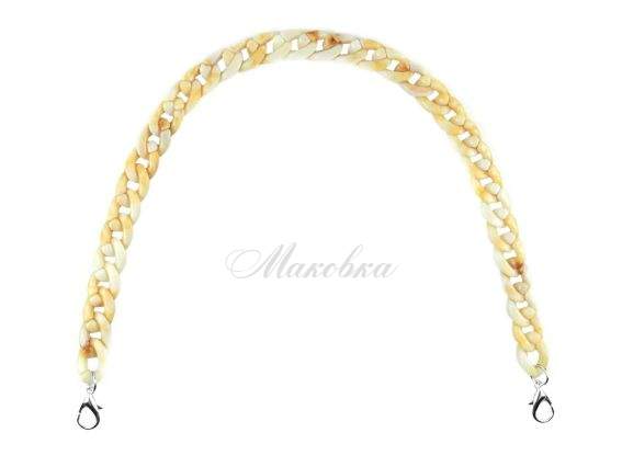 Ручка-ланцюг 87070, акрилова, Беж меланж 60 см Ручка-ланцюг 87070, акрилова, Беж меланж 60 см