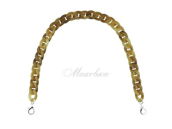 Ручка-ланцюг 87087, акрилова, Димчастий бурштин, 60см Ручка-ланцюг 87087, акрилова, Димчастий бурштин, 60см