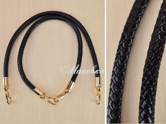 Комплект ручок 84820, плетених екошкіра Чорні, 60см, 1 пара Комплект ручок 84820, плетених екошкіра Чорні, 60см, 1 пара