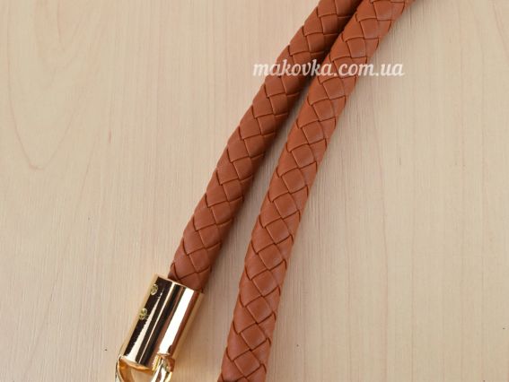 84825 Триколіно Комплект ручок , плетених екошкіра колір Браун, довжина 60см