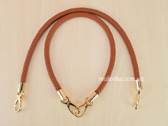 84825 Триколіно Комплект ручок , плетених екошкіра колір Браун, довжина 60см