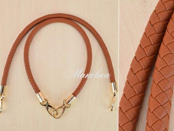 Комплект ручок 84825, плетених екошкіра Браун, 60см, 1 пара Комплект ручок 84825, плетених екошкіра Браун, 60см, 1 пара