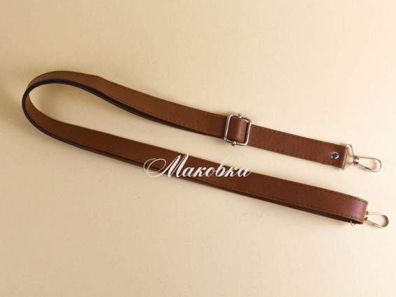 Ручка для сумки регулируемая 84805 экокожа цвет Браун, на не поворотных карабинах ,1 шт Ручка для сумки регулируемая 84805 экокожа цвет Браун, на не поворотных карабинах ,1 шт
