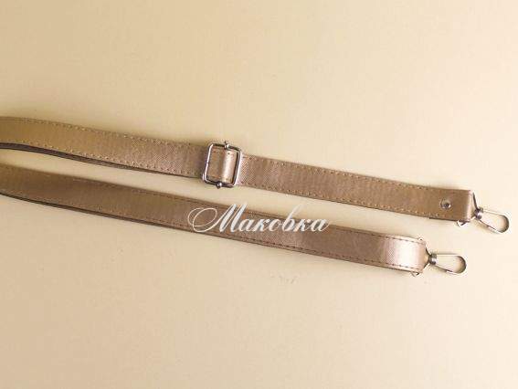 Ручка для сумки регулируемая 84806 экокожа цвет Бронза , на не поворотных карабинах ,1 шт Ручка для сумки регулируемая 84806 экокожа цвет Бронза , на не поворотных карабинах ,1 шт