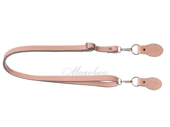 Ручка для сумки регулируемая 84609 экокожа цвет Крем, с пришивными шлевками ,1 шт Ручка для сумки регулируемая 84609 экокожа цвет Крем, с пришивными шлевками ,1 шт