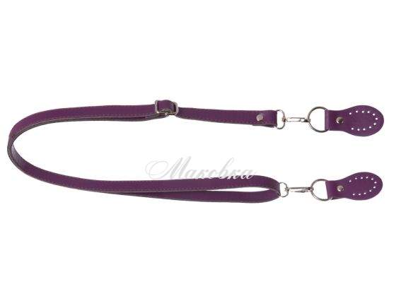Ручка для сумки регулируемая 84611 экокожа цвет Лиловая, с пришивными шлевками ,1 шт Ручка для сумки регулируемая 84611 экокожа цвет Лиловая, с пришивными шлевками ,1 шт